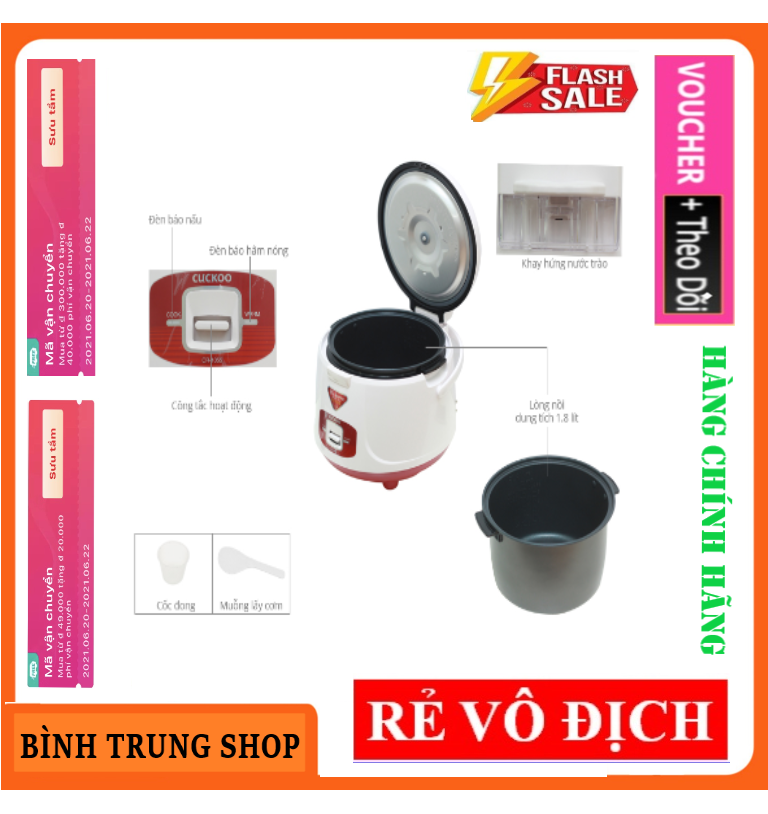 Nồi Cơm Điện Cuckoo CR-1055 1.8L- Bảo Hành 24 Tháng