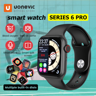 Đồng hồ thông minh Uonevic Series 6 Đồng hồ nữ đẹp - Âm nhạc chống nước Hỗ trợ theo dõi thời gian thực Bluetooth Đồng hồ thông minh Bluetooth Call sport dành cho nam Đồng hồ thông minh nữ IOS Android thumbnail
