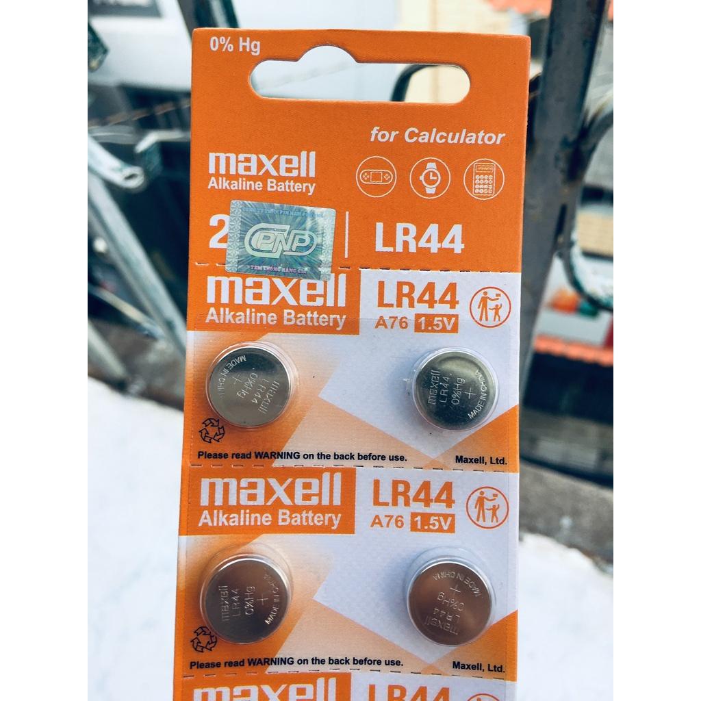 Combo 4 viên pin AG13, LR44 Maxell Alkaline 1.5V
