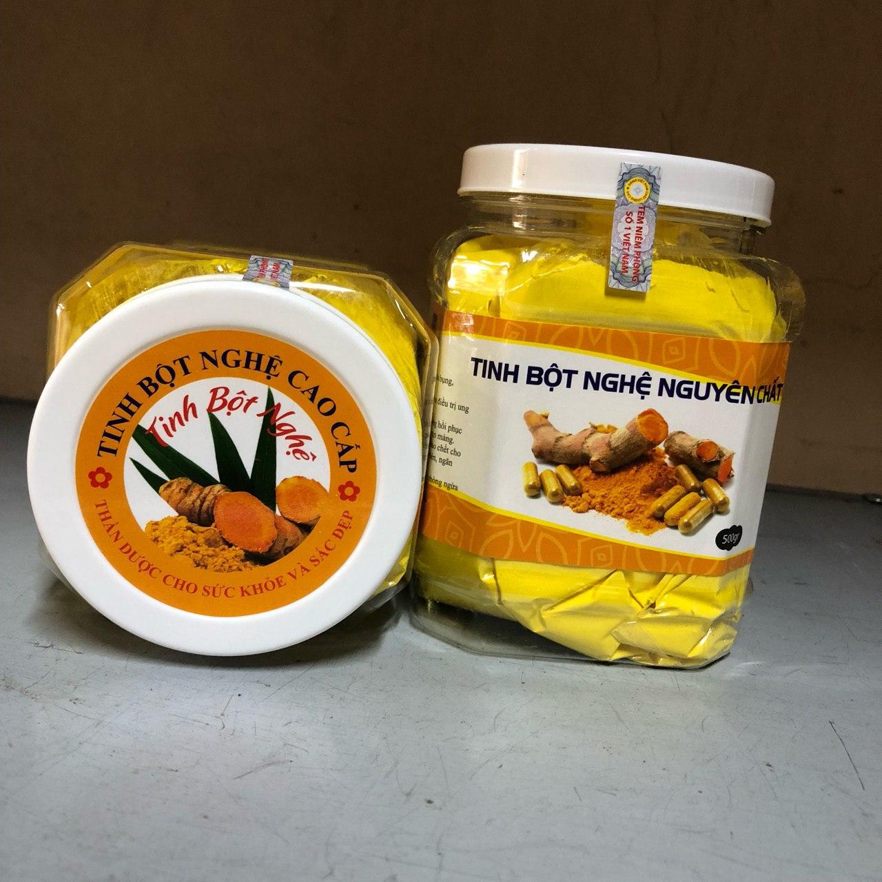 tinh bột nghệ vàng nguyên chất hũ 500gr