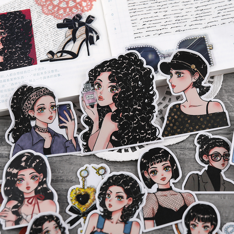 [HCM]Set sticker cô gái cá tính (Hàng có sẵn)