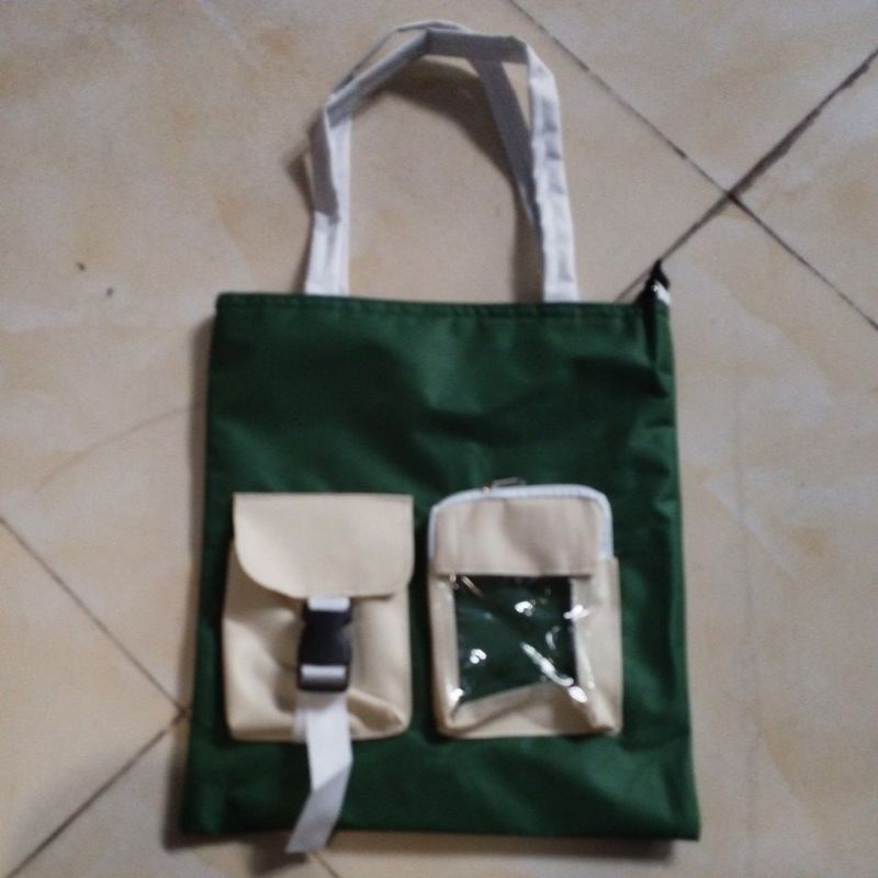 Tote đeo 2 kiểu - túi mica phối màu- tt05