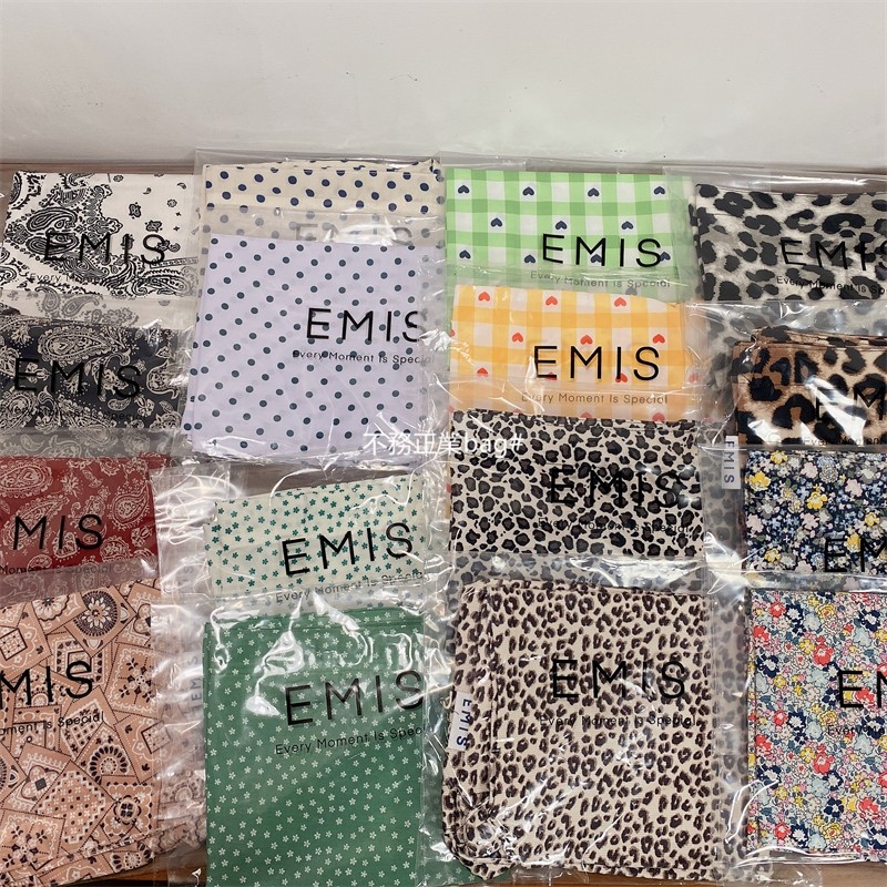 713★ South Korea emis leopard print canvas dudu kong hyo-jin white what the same camping picnic emis