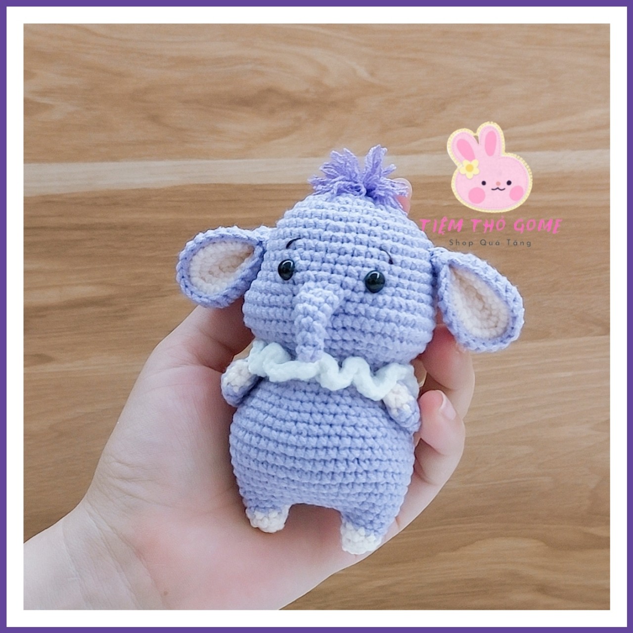 Thú len nhồi bông handmade - Voi len handmade