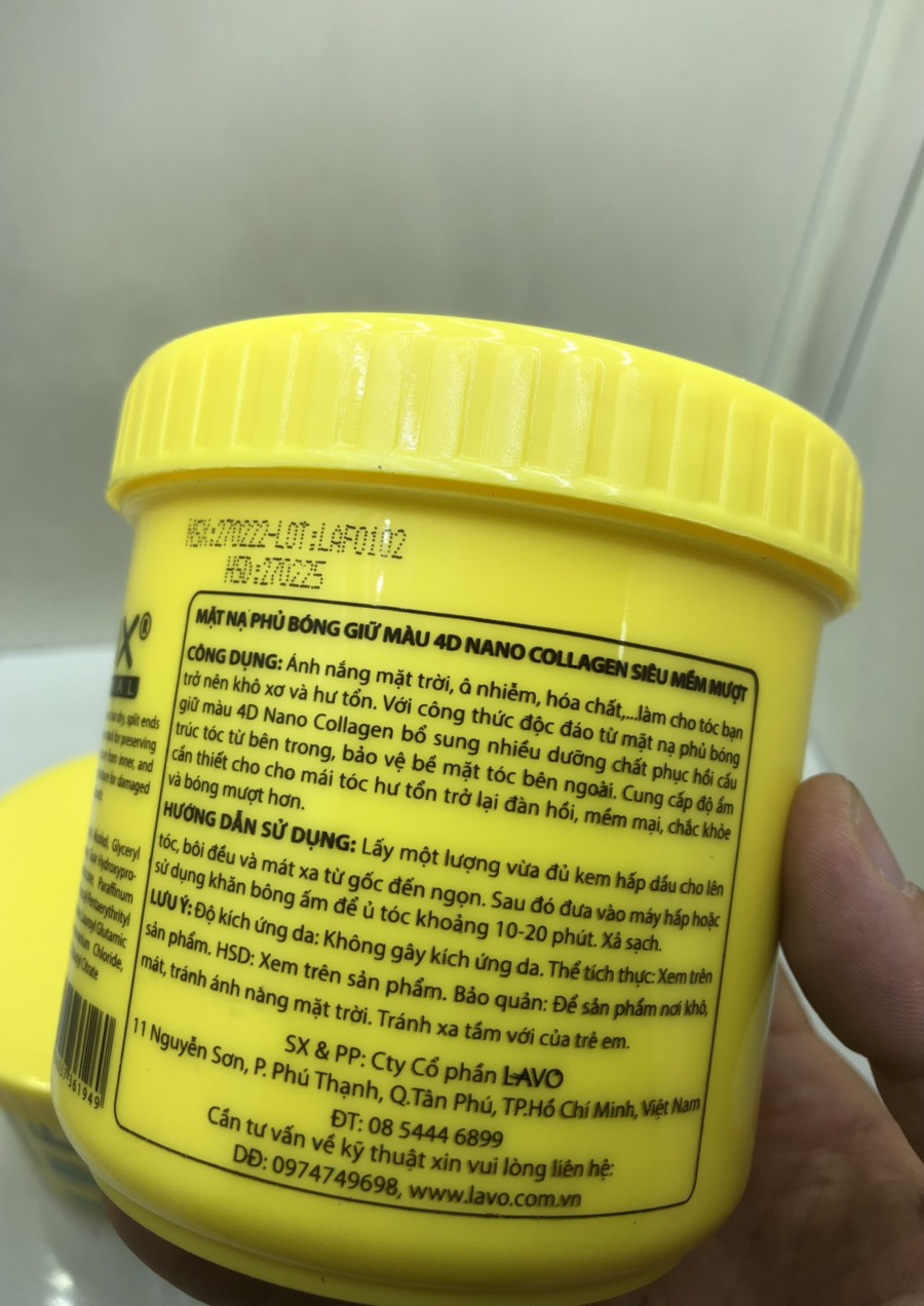 Dầu Hấp Tóc Kem Ủ Tóc Lavox Giữ Màu Tóc Nhuộm 500ml