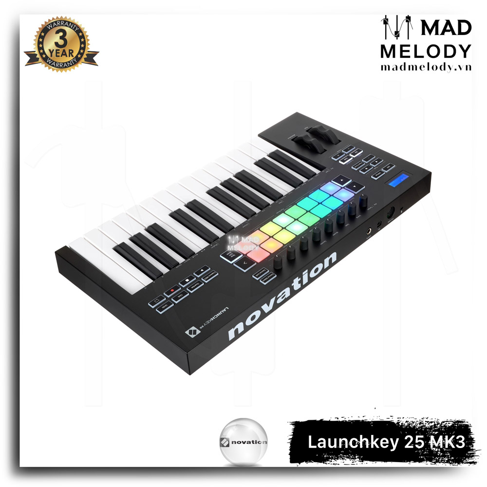 Novation Launchkey 25 MK3 USB MIDI Controller [đàn soạn nhạc 25 phím Launchkey thế hệ 3 mới nhất NEW]