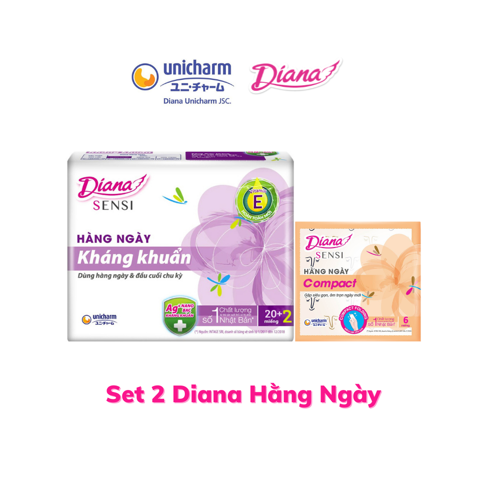 Băng Vệ Sinh Diana Sensi Hằng Ngày Compact (Che tên sản phẩm khi giao hàng)