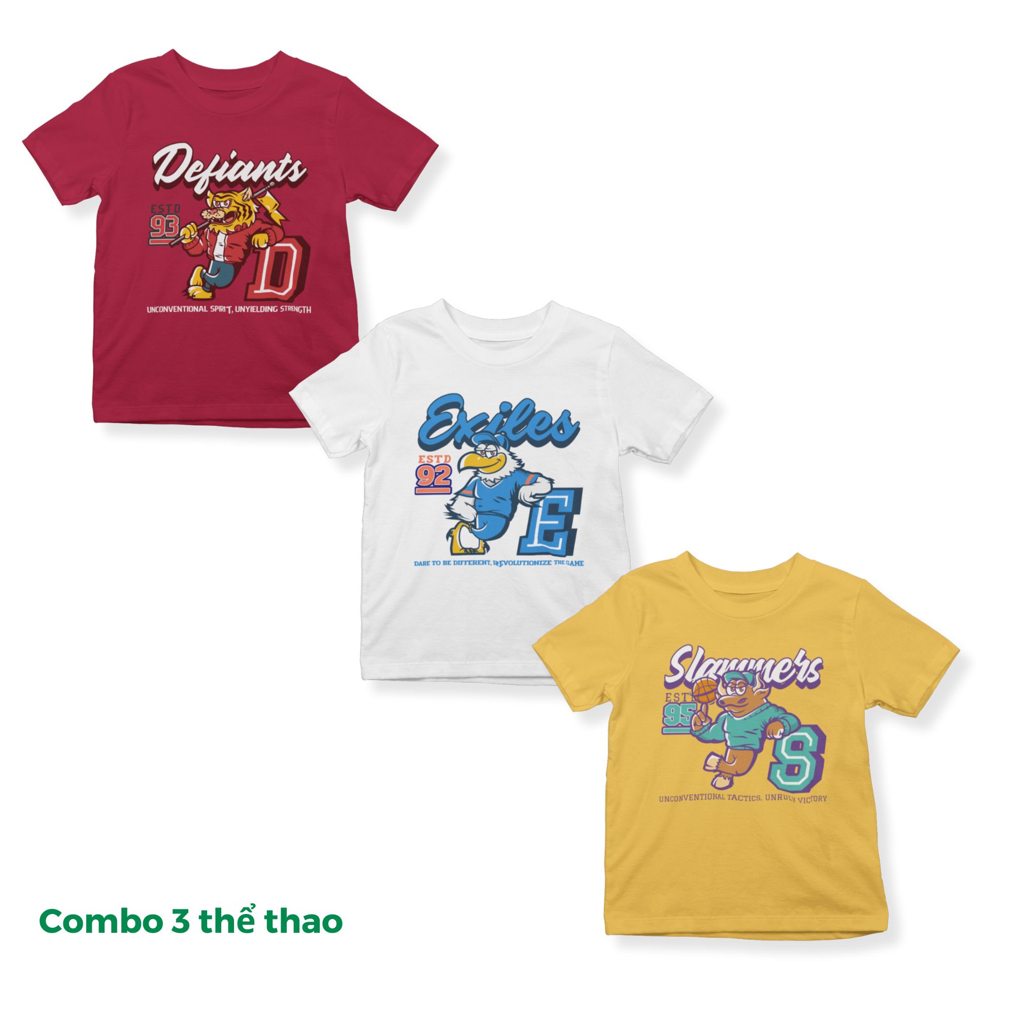 Combo 3 áo thun bé trai hình siêu nhân BT223