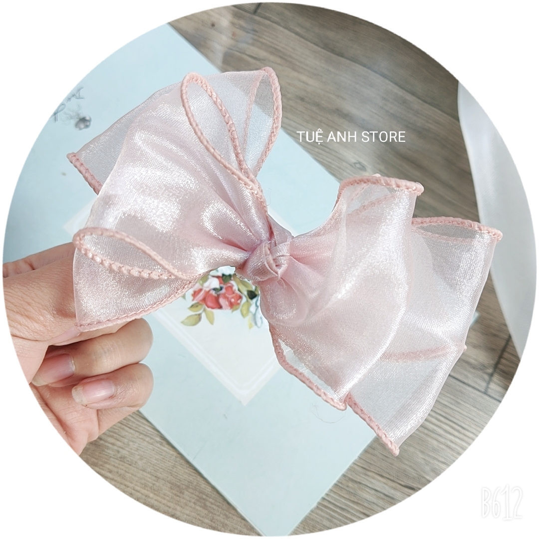 B346 - kẹp tóc nơ voan xinh xắn cho bé