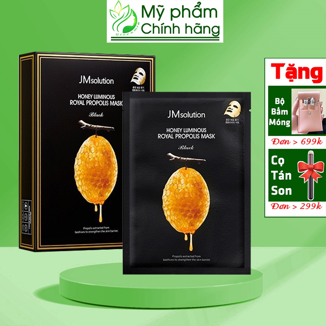 Mặt nạ JM Solution Mật Ong [MIẾNG LẺ] Honey Luminous Royal Propolis Mask Kháng Khuẩn Ngừa Mụn NHẬP KHẨU CHÍNH HÃNG