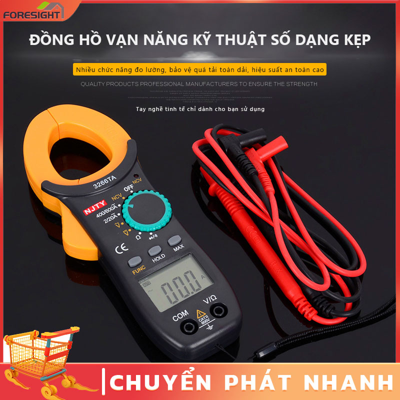 Ampe kìm dòng 3266TA đồng hồ đo điện vạn năng điện tử kẹp dòng Đo Tụ,Tần Số, Nhiệt Độ