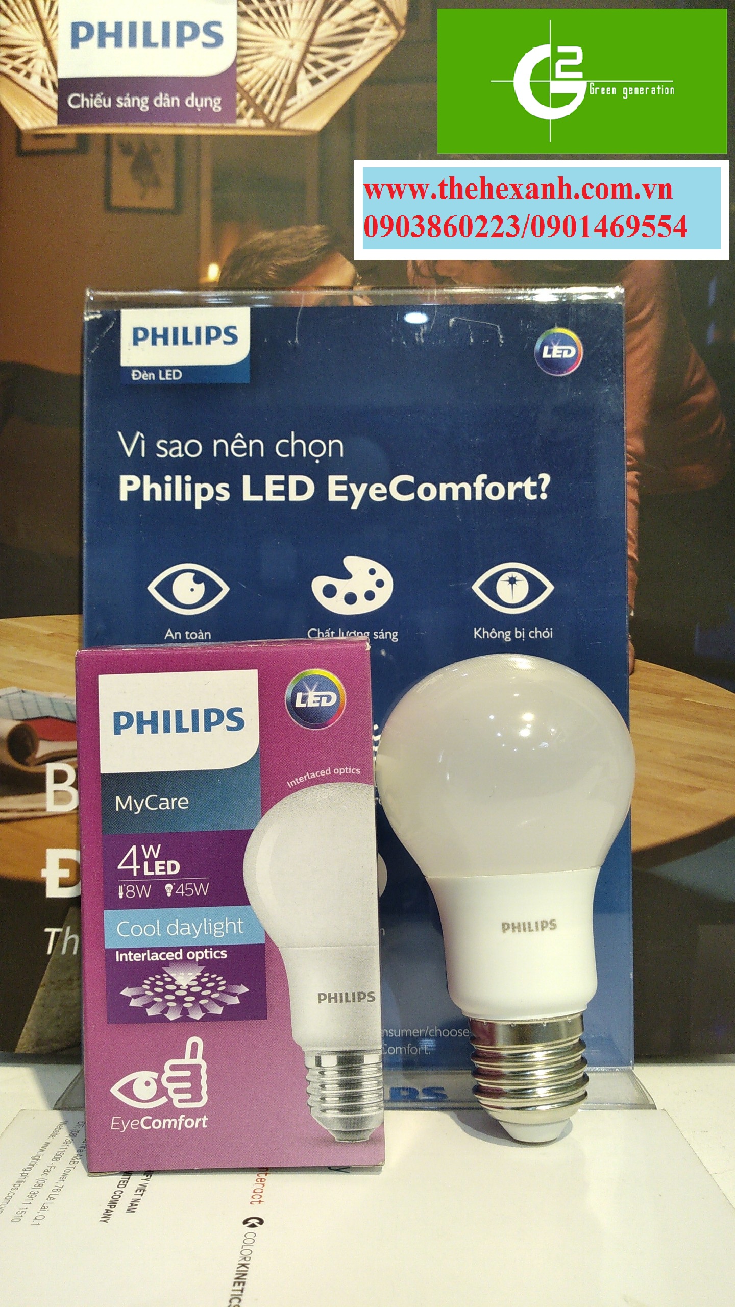 [HCM]Bóng đèn Philips LEDBulb MyCare 4W E27 230V 1CT/12 APR (Trắng/Vàng)