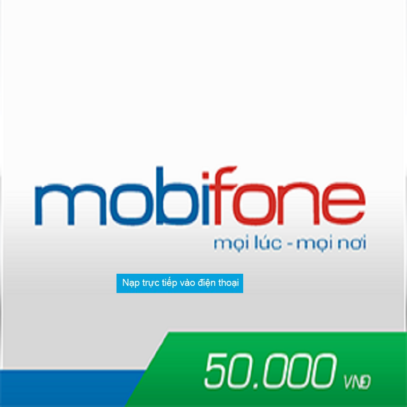 [HCM] THẺ CÀO Mobifone 50.000 VNĐ & PHÍ CHUYỂN