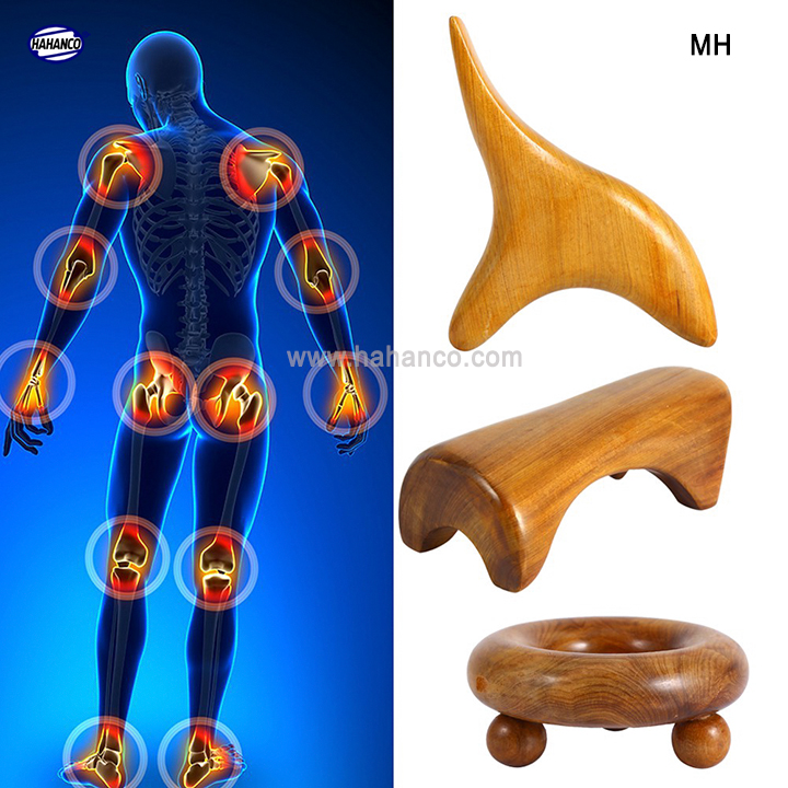 Dụng Cụ day ấn Huyệt Mát xa tam giác Gỗ thơm (Bách Xanh) Hỗ trợ điều trị bệnh xương khớp - MH854 - HAHANCO