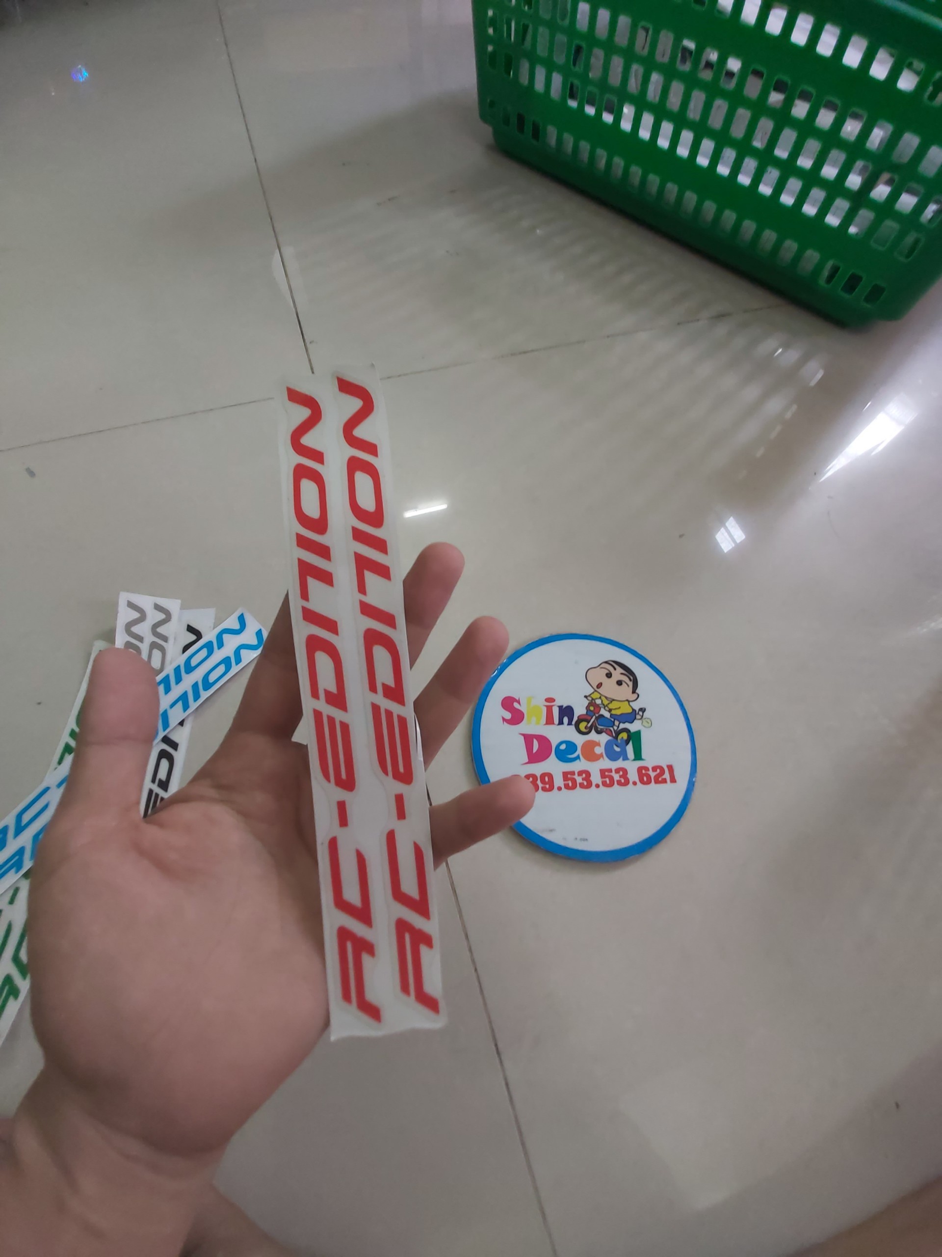 Tem dán phuộc gấp rc edition in trong
