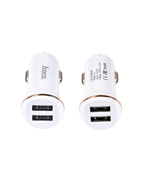Cốc Sạc xe hơi HOCO Z1 2 cổng USB (nhiều màu)
