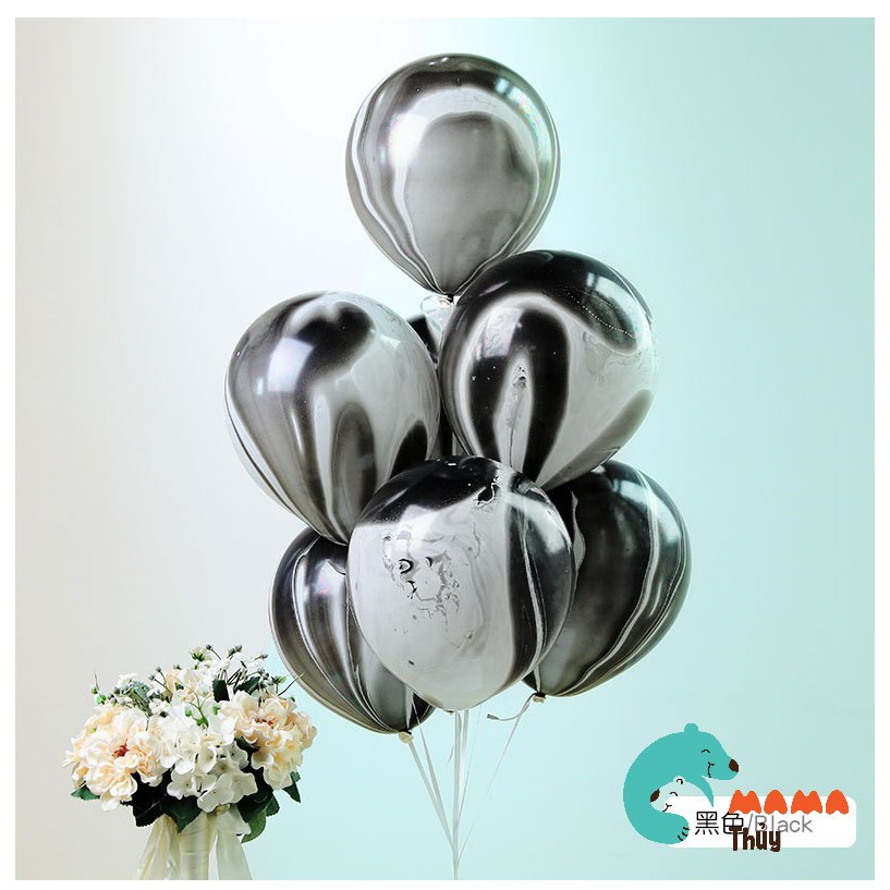 Bóng vân mây đen xám trang trí tiệc sinh nhật 12inch = 30cm