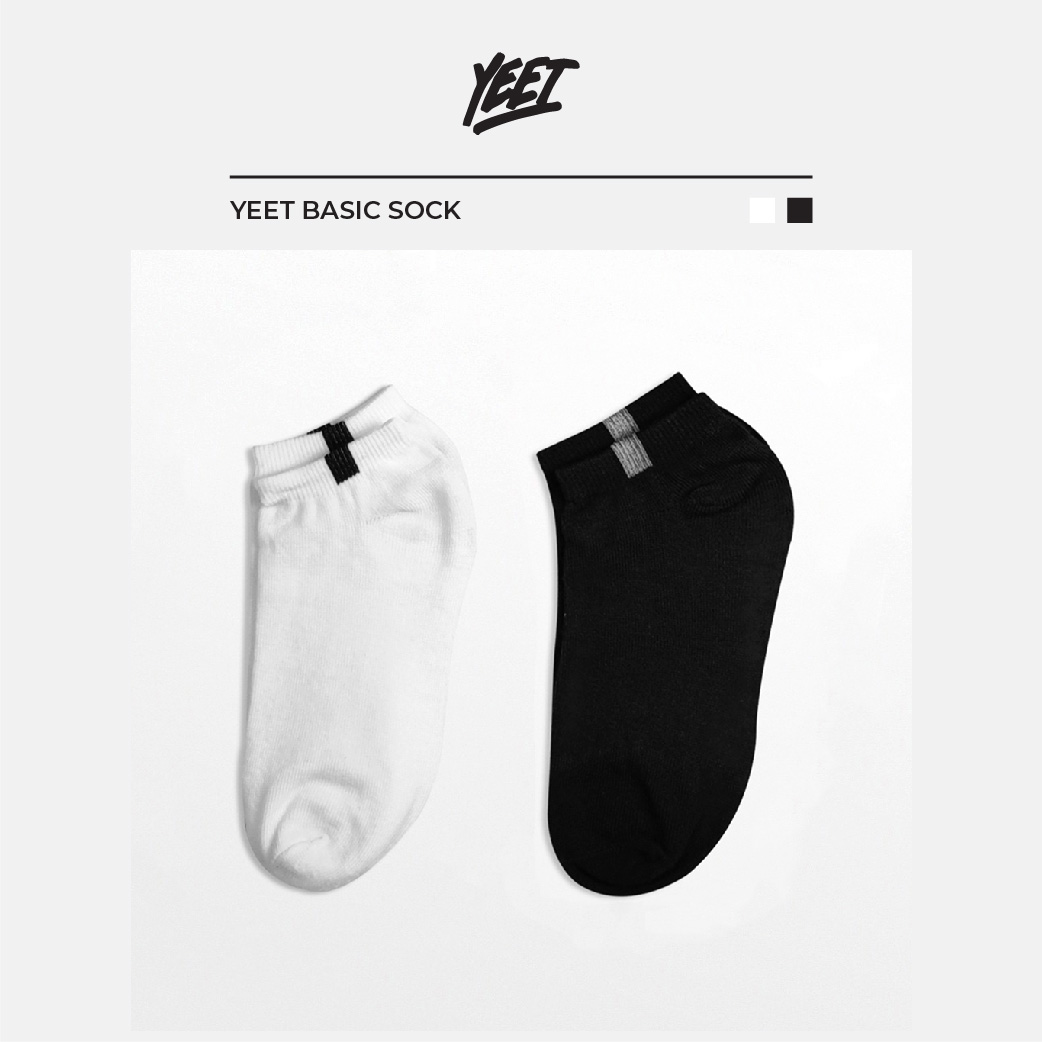 Tất vớ YEET Unisex Basic Đen/Trắng Local Brand