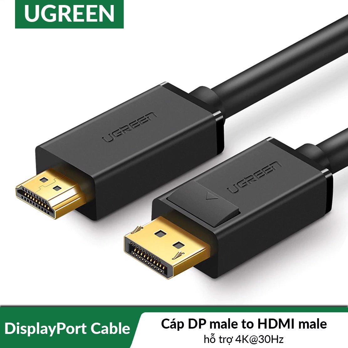 Cáp Displayport to HDMI 2M Ugreen 10202  Chính Hãng