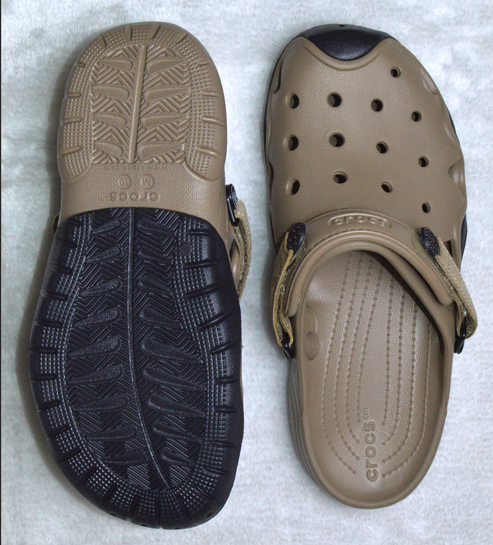 [HCM]Crocs nhựa nam màu da phối đen
