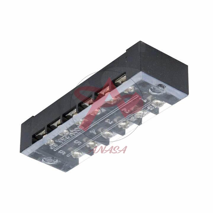 Cầu Đấu Điện Đen 6 Cổng 25A TB-2506