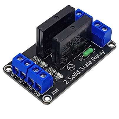 Mạch 2 relay rắn ssr 12vdc , Module relay ssr 12vdc
