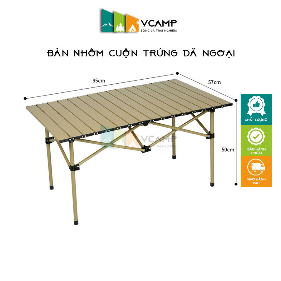 Bàn du lịch gấp gọn - bàn dã ngoại, cắm trại, camping di động hợp kim nhôm siêu bền - vcamp store