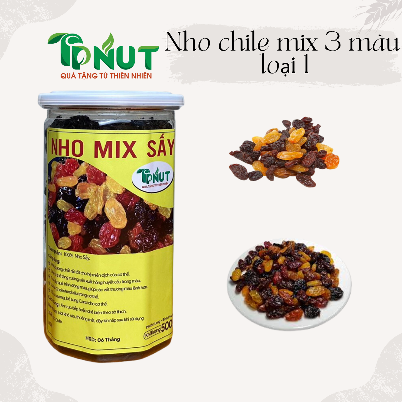 500g Nho Chile mix 3 màu