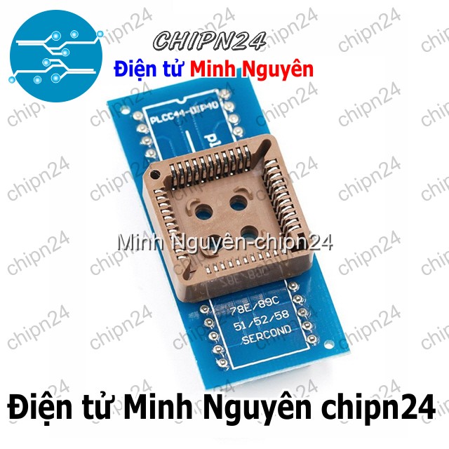 [1 cái] (F25) Đế chuyển PLCC44 sang DIP40
