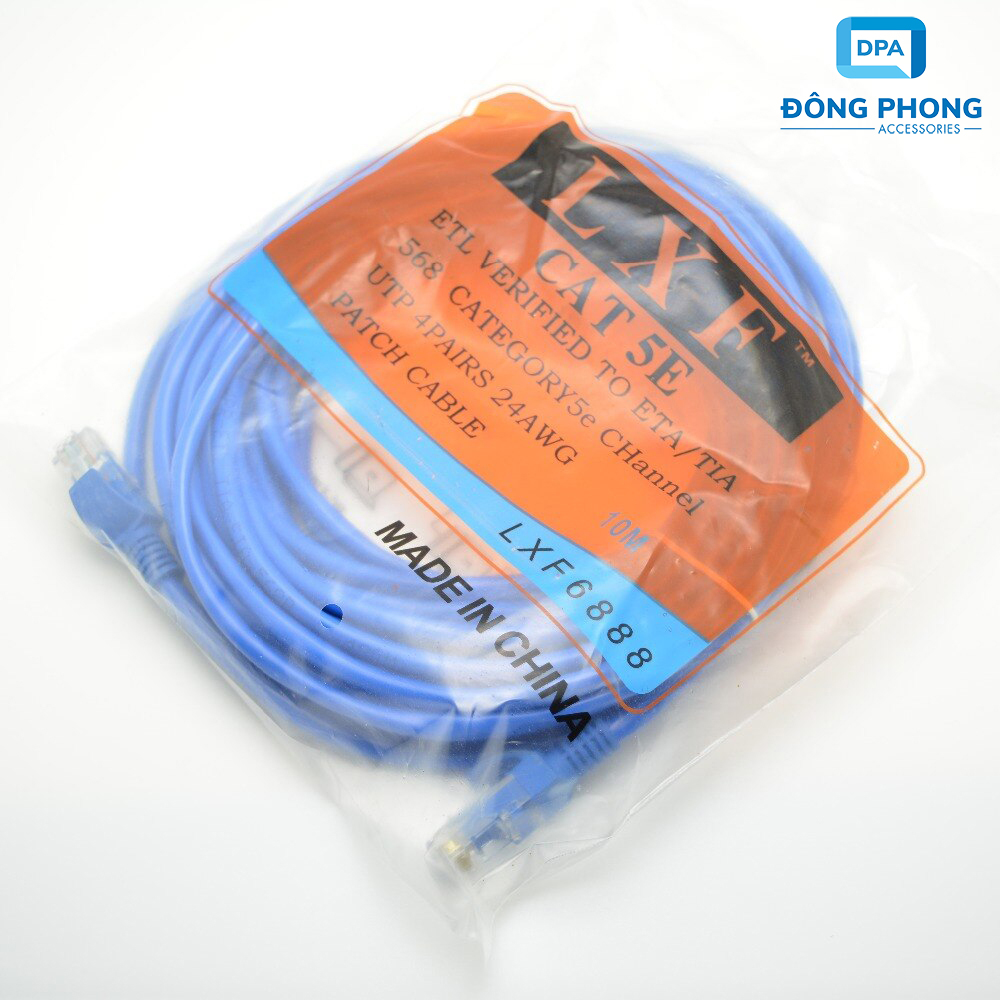 Cáp Mạng 2 Đầu Bấm Sẵn LXF Tốc Độ CAT 5E Đúc 2 Đầu