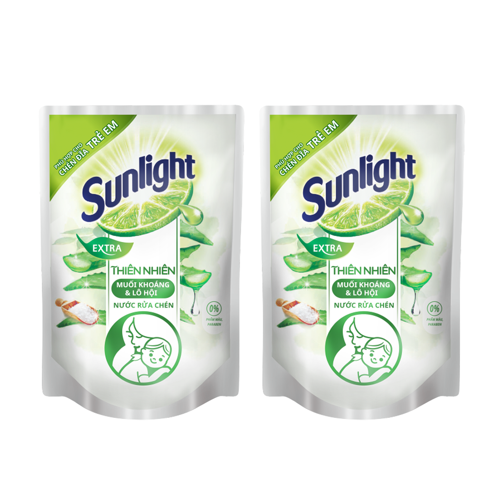 [Hàng tặng không bán - HC Gift] Combo 2 Nước Rửa Chén Sunlight Thiên Nhiên Túi 550g (mẫu ngẫu nhiên)