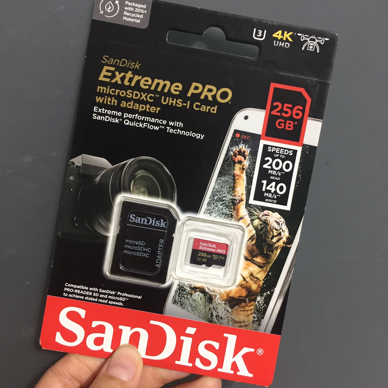 Thẻ nhớ microsd sandisk extreme pro a2 tốc độ 200mb/s sdsqxcy - gn6ma