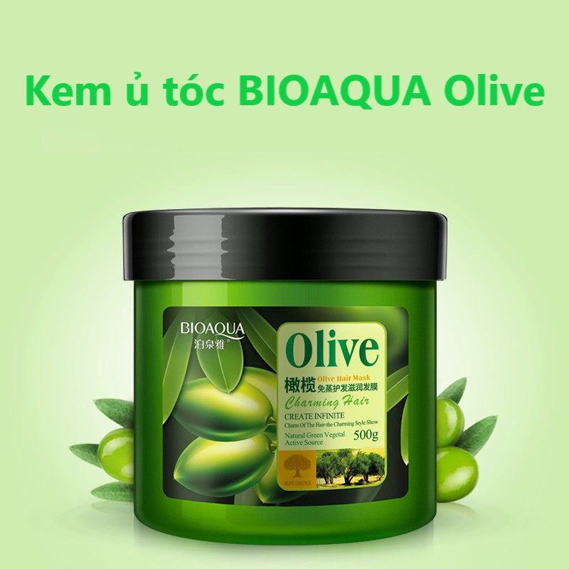 Kem ủ tóc Olive Bioaqua siêu mềm  500ml