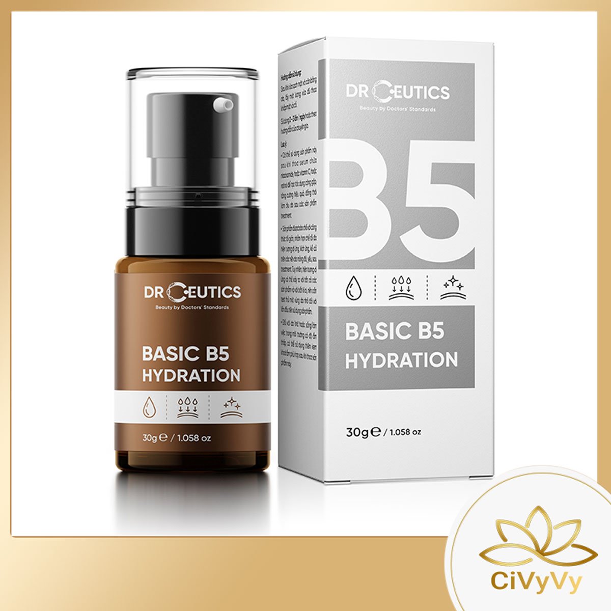 Serum DrCeutics Basic B5 Hydration 5% Cho Da Dầu Mụn