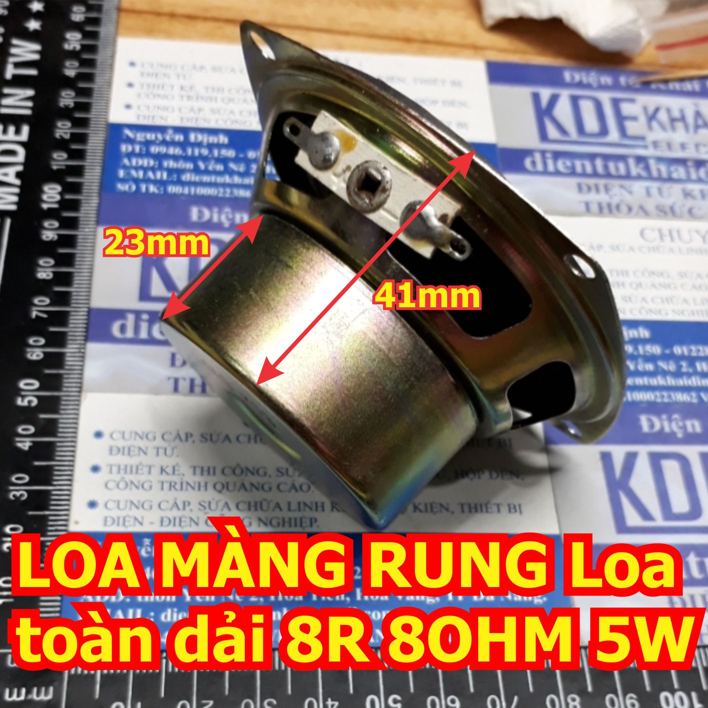 Loa màng rung loa toàn dải 3inch 8r 8ohm 5w phi 78mm cao 41mm kde3204