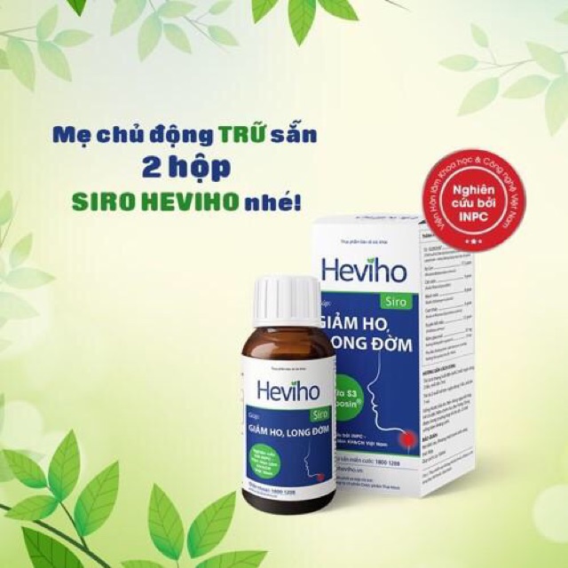 [HCM]Siro HEVIHO 100ml - Giúp giảm ho long đờm