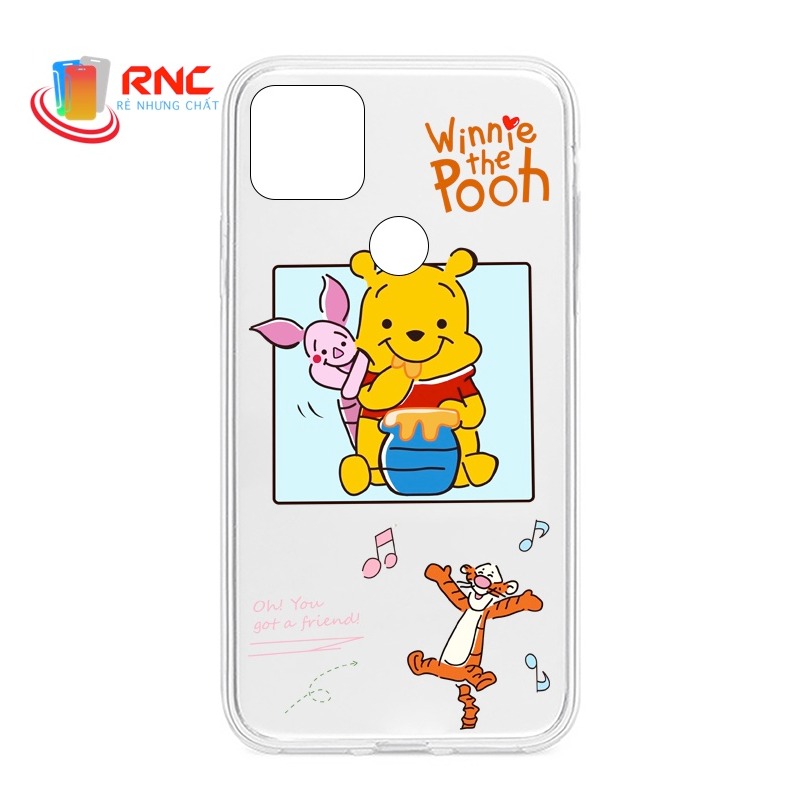 [HCM]Ốp lưng đủ dòng Realme C3/Realme C11/Realme C12/Realme C15/Realme 5/Realme 6 Pro/...silicone trong in hình phim hoạt hình Gấu Pooh