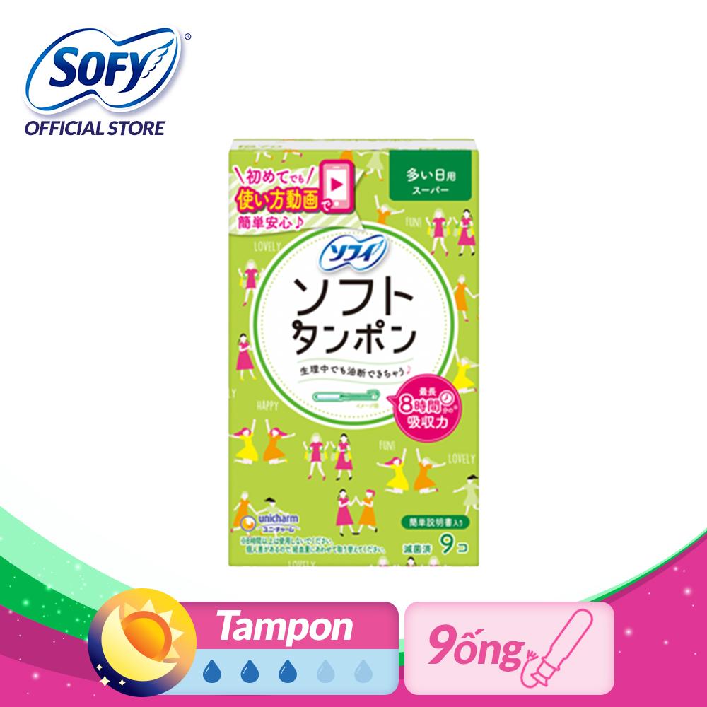 Băng vệ sinh siêu thấm Sofy Soft Tampon Super gói 9 ống Hàng nhập khẩu