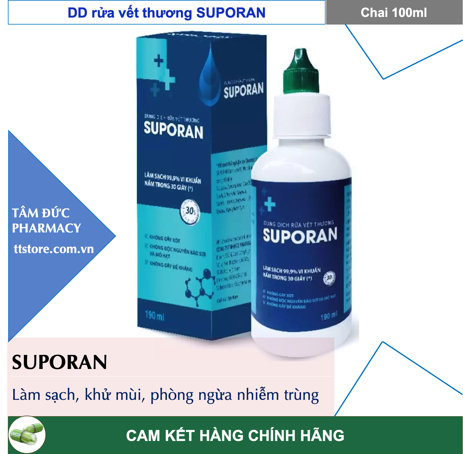 Dung Dịch Rửa Vết Thương SUPORAN [chai 100ml]