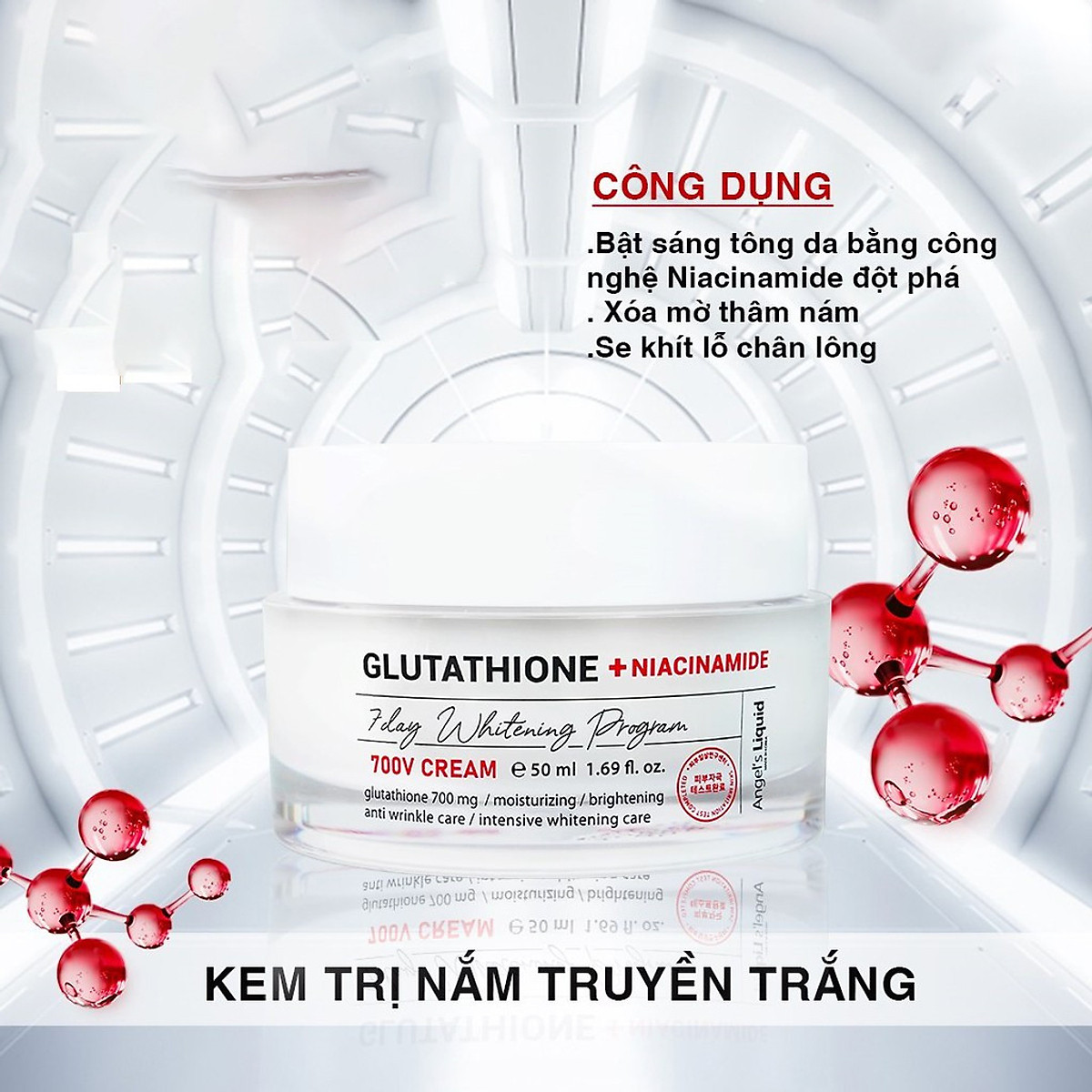 Combo truyền trắng, mờ nám Angel's Liquid (Serum Plus Niacinamide 30ml + Kem Plus Niacinamide 50ml) - NEW