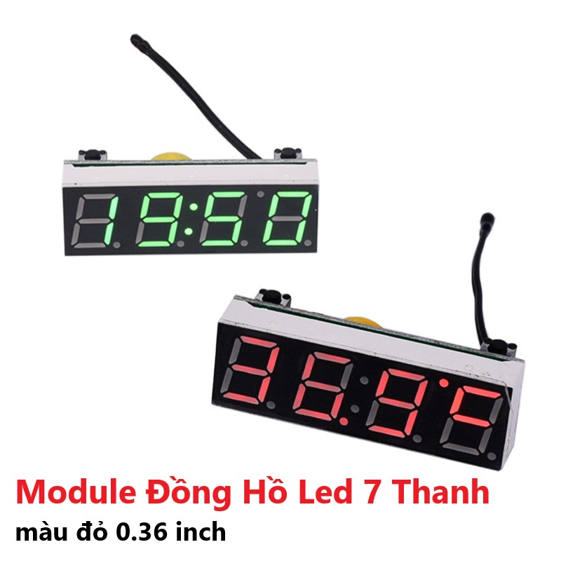 Module Đồng Hồ Led 7 Thanh màu đỏ 0.36 inch