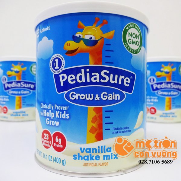 Sữa bột Pediasure Grow & Gain vị vani 400gr