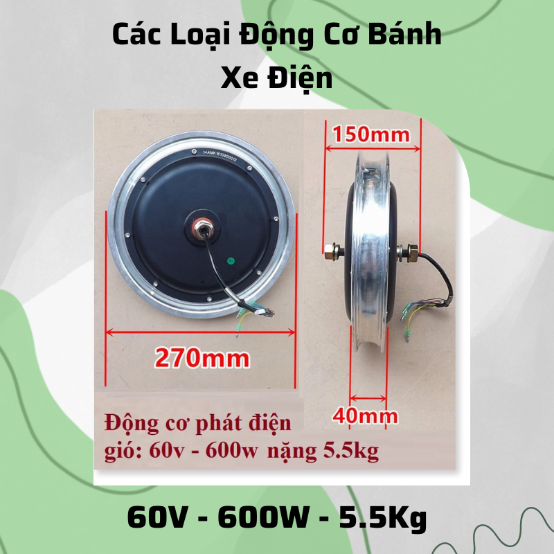 Các Loại Động Cơ Bánh Xe Điện