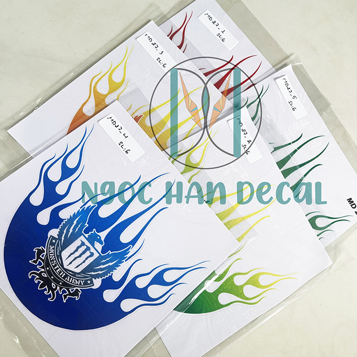 TEM DÁN MỎ DÈ TRƯỚC SAU XE MÁY CHIM ƯNG - MD27