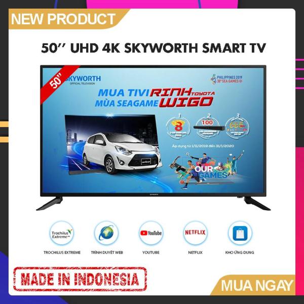 Bảng giá Smart TV Skyworth 50 inch UHD 4K - Model 50UB5100 Tràn viền, Trochilus Extreme, Youtube, Kết nối với điện thoại - Bảo Hành 2 Năm