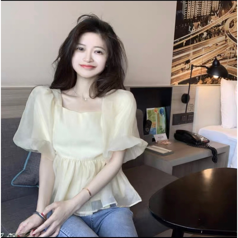 Áo babydoll cột nơ sau...