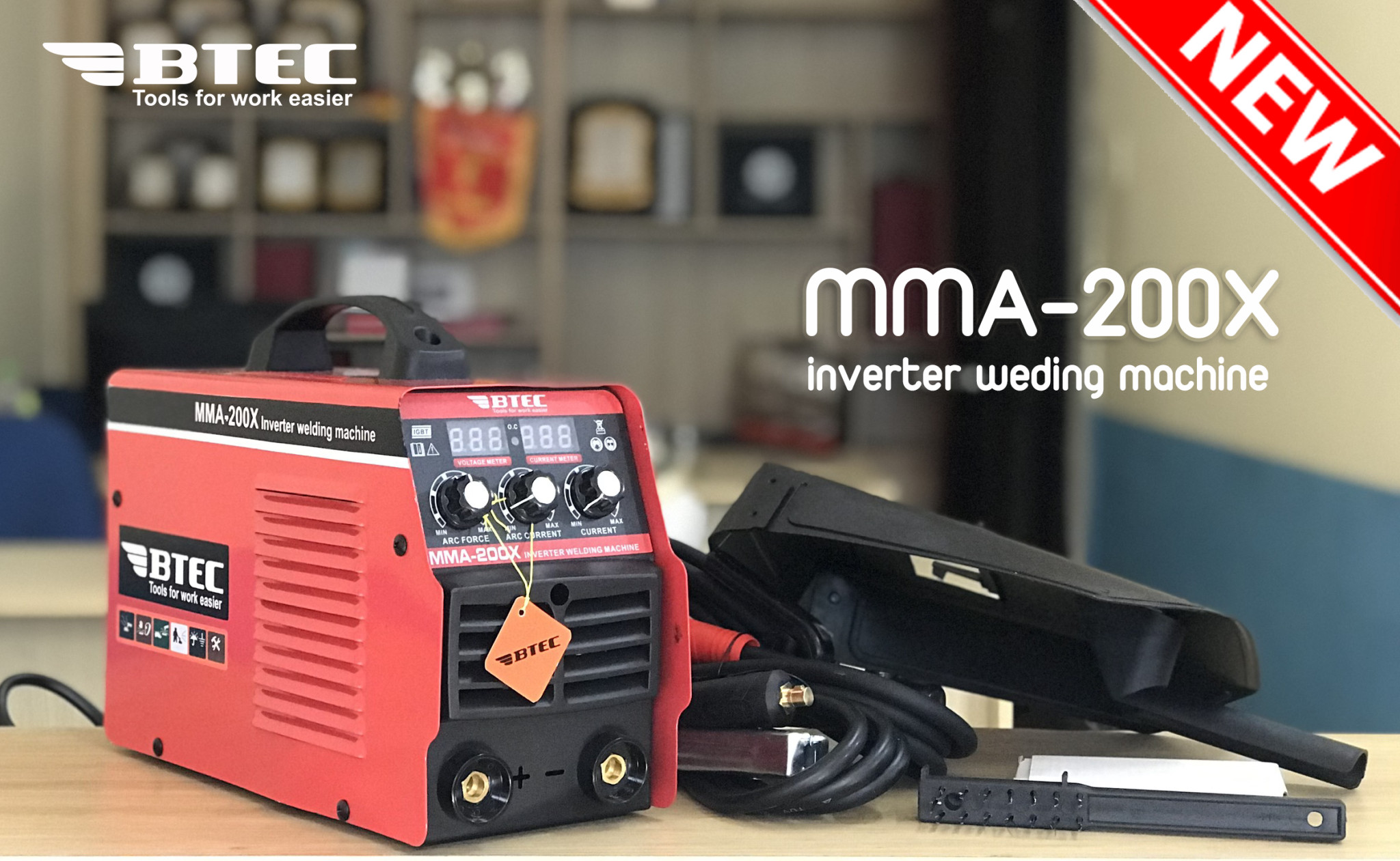 MÁY HÀN ĐIỆN TỬ BTEC MMA-200X - HÀN QUE 2.5-3.2MM