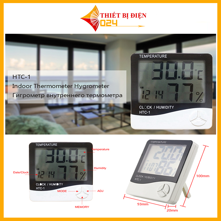 Đồng hồ đo độ ẩm - nhiệt độ HTC1