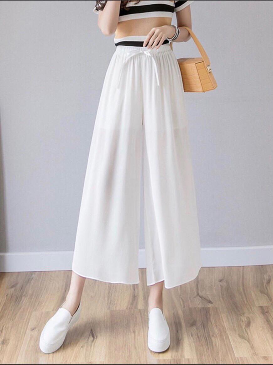QUẦN LỤA ỐNG RỘNG 2 LỚP, QUẦN LỤA DÁNG SUÔNG THỜI TRANG NỮ XINH, BESTHOME VIỆT NAM