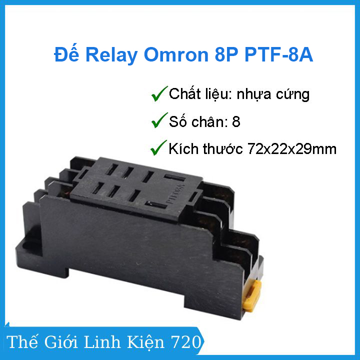 Đế Relay Omron 8P PTF-8A